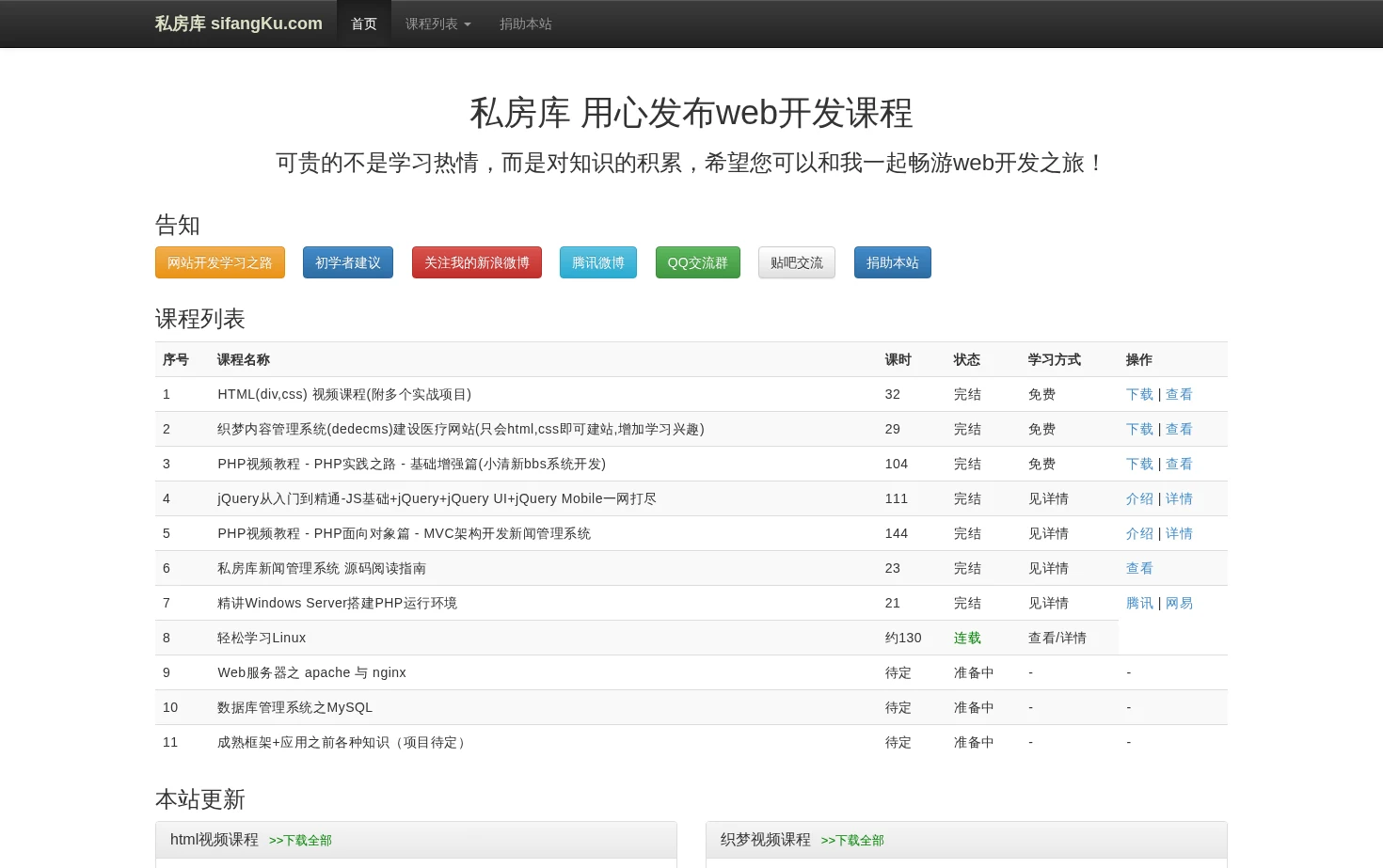 私房库 页面快照